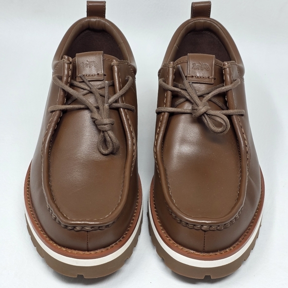 Coach Men\'s Banks Leather Lace-Up Boots Dark Saddle Brown US Size 7.5 D NEW main image 5